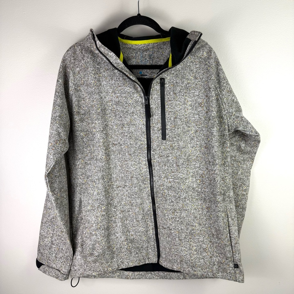 Burton Process Colombo Zip Hoodie Gray DWR Softshell Jacket Men Medium Snow Pro